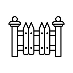 fence,icon, line, design,flat, style,trendy collection,template