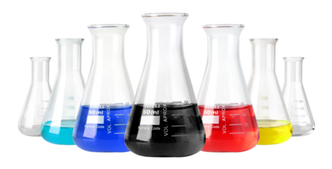 Flask on transparent background