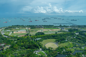 Aerial view of Garden by Bay view from Marina Singapore