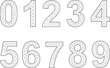 Dot a dot number 1 to 10. Worksheet for kids.