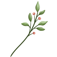 Wildflower Illustration. Floral Isolated