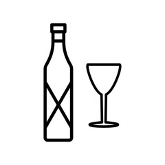 glass and bottles,icon, line, design,flat, style,trendy collection,template