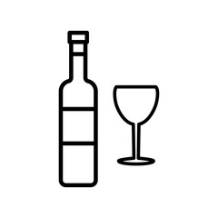 glass and bottles,icon, line, design,flat, style,trendy collection,template