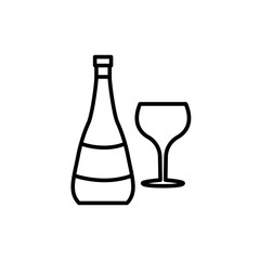 glass and bottles,icon, line, design,flat, style,trendy collection,template