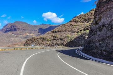 Summer road on a beautiful holiday day and free space