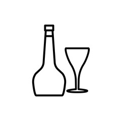 glass and bottles,icon, line, design,flat, style,trendy collection,template