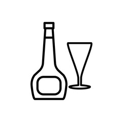 glass and bottles,icon, line, design,flat, style,trendy collection,template