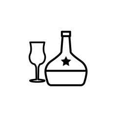glass and bottles,icon, line, design,flat, style,trendy collection,template