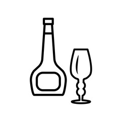 glass and bottles,icon, line, design,flat, style,trendy collection,template