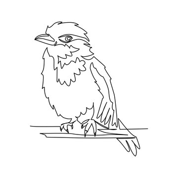 recommend clip art: Sparrow vector illustration drawn in line art style