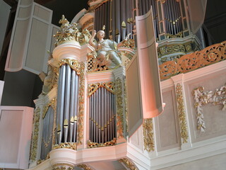 Amsterdam Walloon Church Organ Close Up, Netherlands