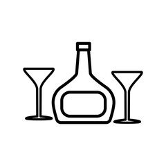 glass and bottles,icon,line, design,flat, style,trendy collection,template