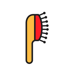 hair comb, icon, color, design,flat, style,trendy collection,template