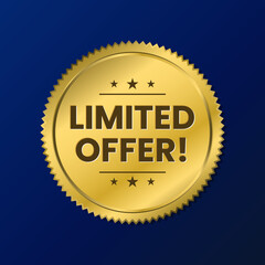 Limited offer premium content download banner icon label design vector