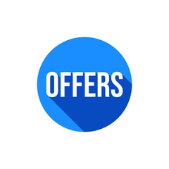 Offers company business job icon label sign design vector