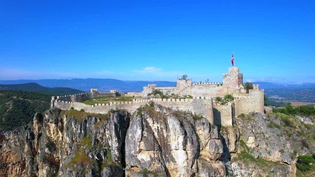 BOYABAT CASTLE (BOYABAT KALESi) drone shooting. Boyabat, Sinop, Turkey.