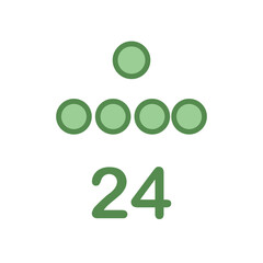 maya numerals, icon, color, design,flat, style,trendy collection,template