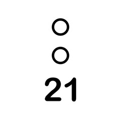 maya numerals, icon, line, design,flat, style,trendy collection,template