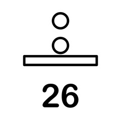 maya numerals, icon, line, design,flat, style,trendy collection,template