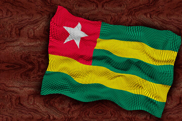 National flag of  Togo. Background  with flag of Togo.