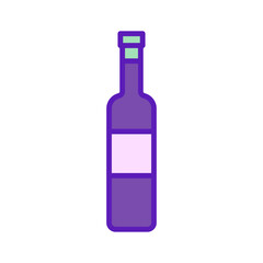 wine bottles, icon, color, design,flat, style,trendy collection,template