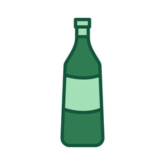 wine bottles, icon, color, design,flat, style,trendy collection,template