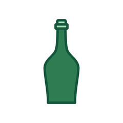 wine bottles, icon, color, design,flat, style,trendy collection,template
