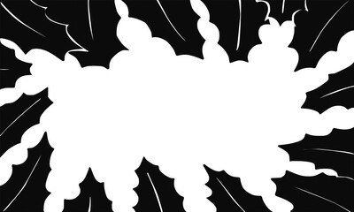 Fototapeta premium black leaves vector, frame 