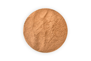 Cinnamon powder on a white background image