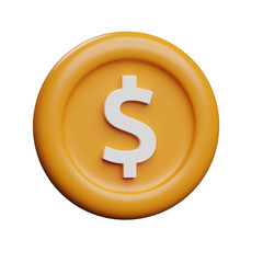 3D gold coin icon design