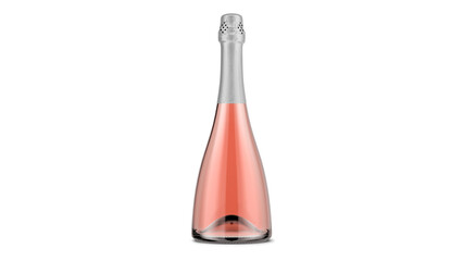 bottle of champagne - Transparent bottle for champagne - rosé