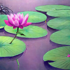 pink water lily