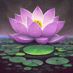 pink water lily