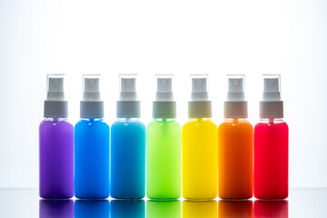 七色のボトル　虹のイメージ