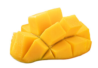 Beautiful delicious mango isolated on white table background.
