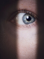 eye of the person spying
