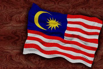National flag of Malaysia. Background  with flag of Malaysia