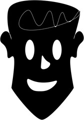 black and white mask