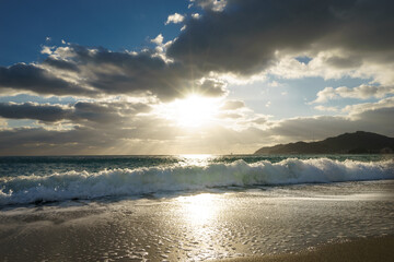 夕暮れのビーチ