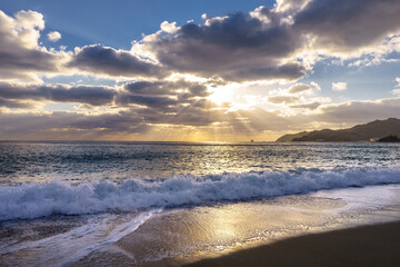 夕暮れのビーチ