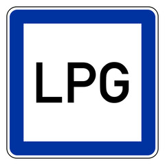 LPG und Schild