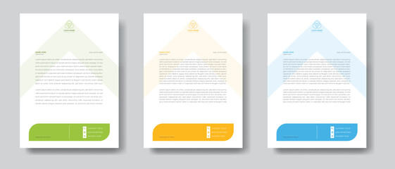 Unique letterhead design for corporate use specially for IT, Finance and Real state company, professional A4 size corporate company business letterhead template design.