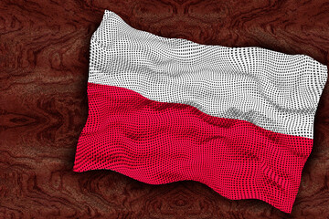 National Flag of Poland. Background  with flag  of Poland