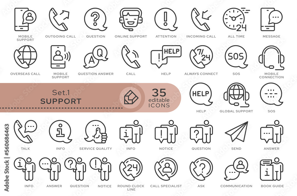 Aufkleber set of conceptual icons. vector icons in flat linear style for web sites, applications and other gra
