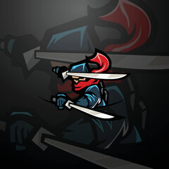 gamer mascot logo design vector illustration 