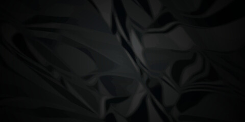 Black paper texture . Dark black wrinkled paper texture. Black crumpled paper texture . black crumpled and top view textures can be used for background of text or any contents .