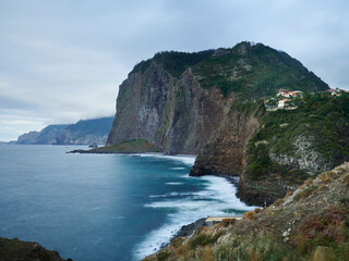 Fototapeta na wymiar Cliffs on the north shore of madeira island