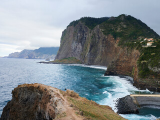 Fototapeta na wymiar Cliffs on the north shore of madeira island