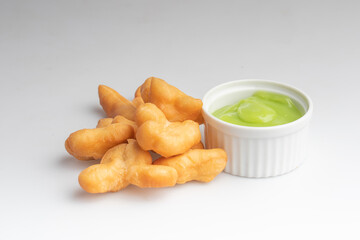 deep fried dough stick..Patongo,pandan custard.Breakfast