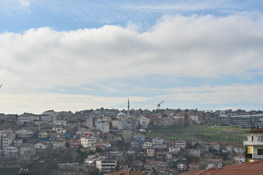 Istanbul Istinye district panorama Turkey